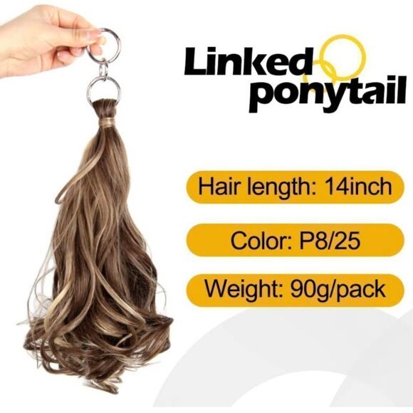 Brandnew Short Ponytail Extension 14 Inch Blonde Ombre - Picture 5 of 9